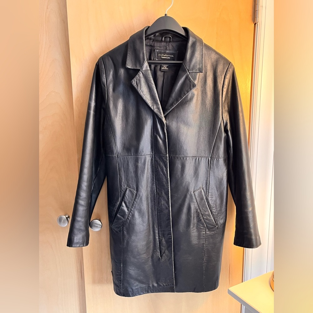 Croft & Barrow Black Leather Women’s Coat